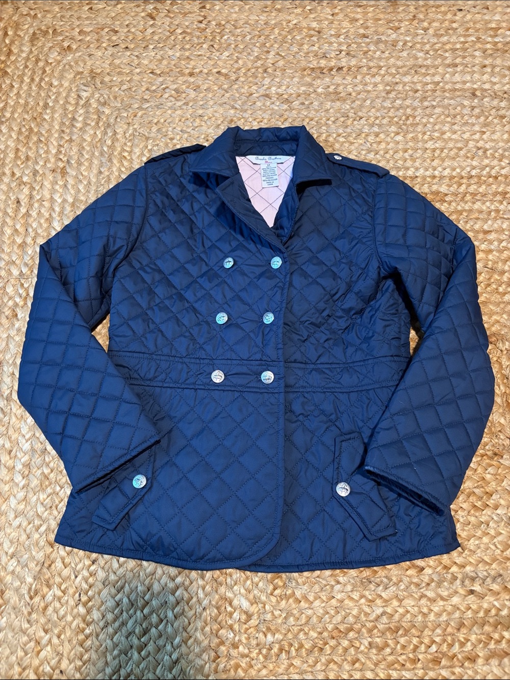 Brooks Brothers Navy Quilted Girls' Coat